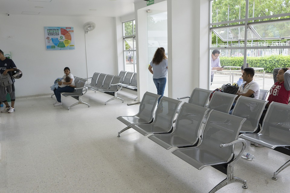 A Sparsely Populated Waiting Area at a Medical Facility