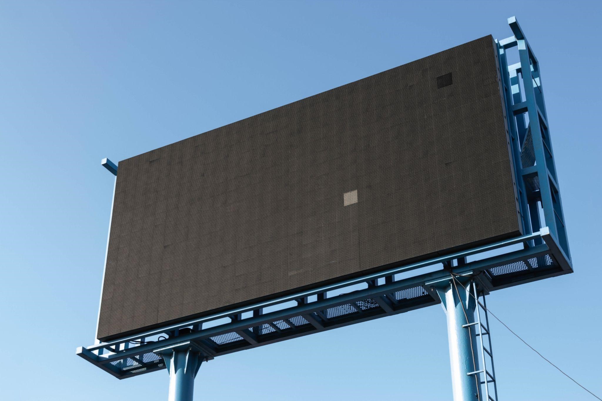 Billboard with emergency LED display