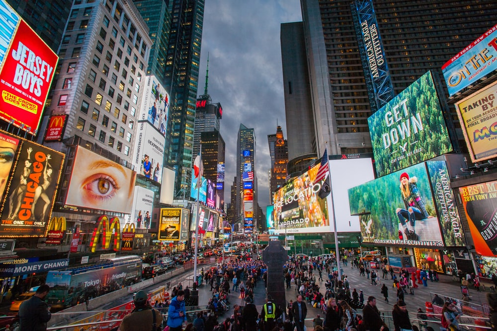 LED display ads in Times Square