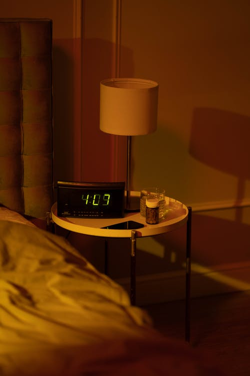 A digital clock displaying time. 