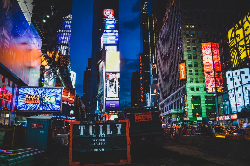 Digital LED billboards at time square.